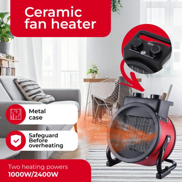 Calefactor cerámico con ventilador Camry CR 7743 – 2400 W